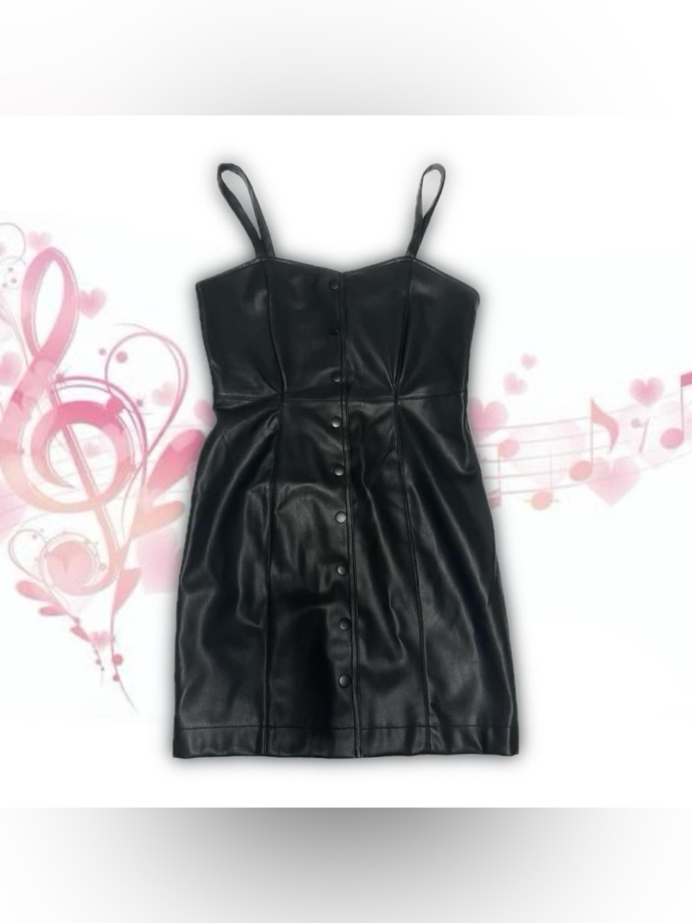 forever 21 black faux leather dress